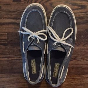 Men’s Blue Canvas Sperry Topsiders size 10 1/2